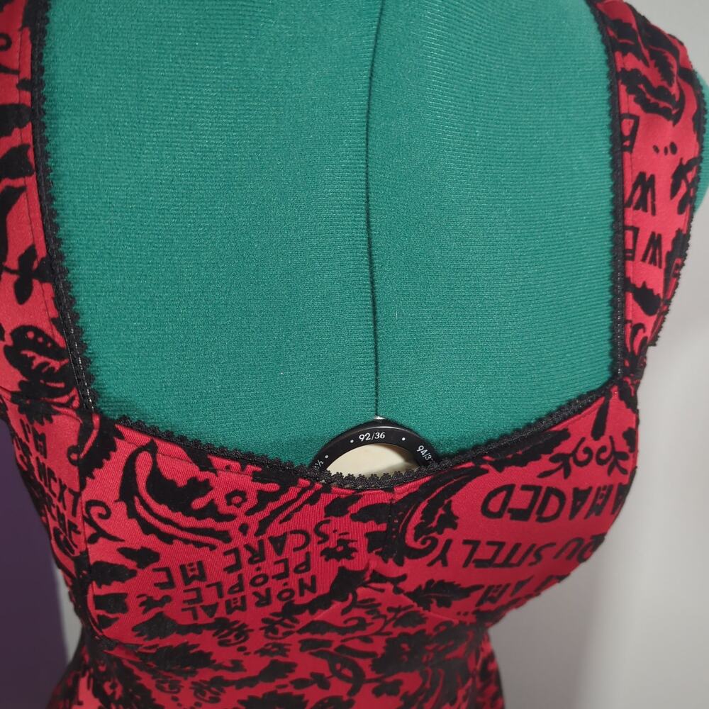 Limited American Horror Story Fit and Flare Dress SZ Small Skater Velvet Texture - Picture 7 of 7